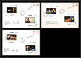 Fujeira - 1663/ N°826/836 Kepler Espace (space) Deluxe Miniature Sheets On REGISTERED Cover To Germany Lettre 1972 RRR - Asien