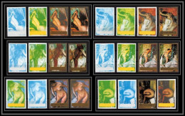 Fujeira - 1659/ N°1265/1270 Tableau (Paintings) Degas Nus Nude 1972 Neuf ** MNH Essais Proof Non Dentelé Imperf - Nus