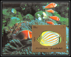 Fujeira - 1632/ Bloc N°141 B Poissons Exotic Fish 1972 Neuf ** MNH Non Dentelé Imperf Cote 17 Euros - Fujeira