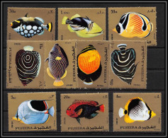 Fujeira - 1633c/ N° 1380/1389 A Poissons Exotic Fish 1972 Neuf ** MNH  - Fujeira