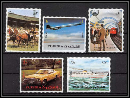 Fujeira - 1594a/ N°1289/1293 A Concorde Voiture (Cars) Underground Ship Bateau Horse Cheval Neuf ** MNH  - Schiffe