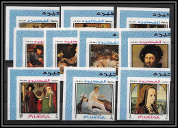 Fujeira - 1643a N°224/233 B Tableaux Paintings Non Dentelé Imperf Van Eyck Raphael Manet Courbet Neuf ** MNH - Other & Unclassified