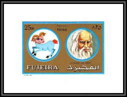 Fujeira - 1592d N°1309 De Vinci Leonardo Da Vinci Zodiac Aries Bélier Italia Deluxe Miniature Sheet Neuf ** MNH - Fujeira