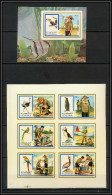 Fujeira - 1578/ N° 1012/1017 B Bloc 107 B Scout Pfadfinder Jamboree Scouts Oiseaux Bird Birds ** MNH Non Dentelé Imperf - Unused Stamps