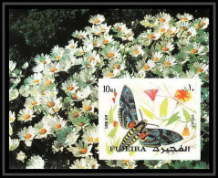 Fujeira - 1576/ Bloc N° 134 B Papillons (butterflies) Moths ** MNH Non Dentelé Imperf  - Fudschaira