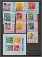 Fujeira - 1566/ N° 266/275 A + Bloc 9 A Jeux Olympiques (olympic Games) Mexico 1968 ** MNH Coin De Feuille - Sommer 1968: Mexico