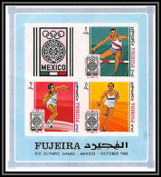 Fujeira - 1565/ Bloc N° 9 B Jeux Olympiques (olympic Games) Summer Mexico 1968 ** MNH Non Dentelé Imperf - Fudschaira