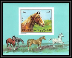 Fujeira - 1564/ Bloc N° 33 B Cheval (chevaux Head Of A Horse Horses) ** MNH Non Dentelé Imperf - Horses