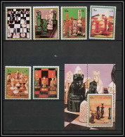 Fujeira - 1548/ N° 1319/1324 A + BLOC 133 A Echecs Gemes Of Chess 1973 ** MNH  - Fujeira