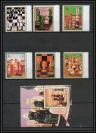 Fujeira - 1548/ N° 1319/1324 A + BLOC 133 A Echecs Gemes Of Chess 1973 ** MNH  - Schach