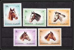 Fujeira - 1540e/ N° 810/814 A Cheval (chevaux Horse Horses) ** MNH 1971 - Fudschaira