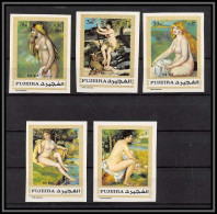 Fujeira - 1531b N° 648/652 B Renoir Tableau (Painting) NUS NUDE NAKED ** MNH Non Dentelé Imperf - Nudi