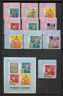 Fujeira - 1522/ N° 320/329 + Bloc 10 A Surcharge Overprint Gold Jeux Olympiques (olympic Games) MUNICH 72 ** MNH  - Fudschaira