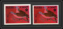 Fujeira - 1515/ RR Chinese Turtle Dove Colombe Oiseaux Bird EXPO Osaka Exhibition 1970 ** MNH + Non Dentelé Imperf - Fujeira