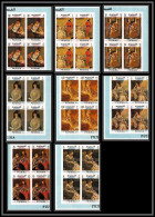 Fujeira - 1529a/ N° 284/291 B Tableau Painting Overprint Efimex 1968 ** MNH Bloc 4 Non Dentelé Imperf Goya - Vermeer - Sonstige & Ohne Zuordnung