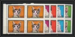 Fujeira - 1509a/ N° 588/592 A Chats (chat Cat Breeds Of Cats) ** MNH Bloc 4 - Domestic Cats