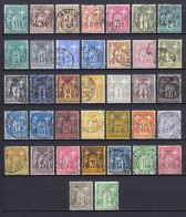 France 1876/1890 - Collection De 37 Timbres Au Type Sage - COTE 800 € - B/TB - Sammlungen