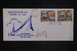 LAOS - Enveloppe 1er Vol Vientiane /Paris En 1974 - L 153098 - Laos