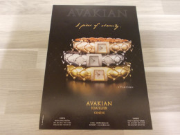 Reclame Advertentie Uit Oud Tijdschrift 2000 - AVAKIAN "Tzarina" Watches Joallier Genève - Advertising
