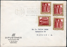 Lérida - Edi O 1366(4) - Mat Rodillo "Lerida 13/Sep./61 - Visite La Feria De San Miguel..." - Lettres & Documents