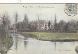 BLANGY SUR BRESLE:  CPA DE 1906. LE MANOIR DE PENTHIEVRE ET LA RIVIERE.ETAT TRES CORRECT .PETIT PRIX - Blangy-sur-Bresle