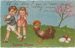 2245 - Joyeuses Pâques - Enfants - Coq - Dessins D'enfants