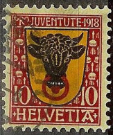 Schweiz Suisse Pro Juventute 1918: Wappen Von Uri  Zu WI 10 Mi 143 Yv 168 Mit Eck-Stempel ....NSWIL (Zumstein CHF 30.00) - Usati