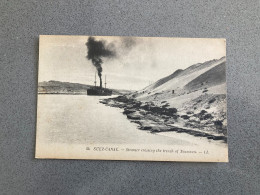 Suez Canal Steamer Crossing The Trench Of Toussoun Carte Postale Postcard - Sues