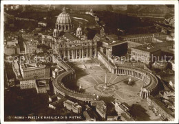 71962002 Roma Rom Piazza E Basilica Di S. Pietro Fliegeraufnahme  - Autres & Non Classés
