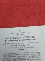 Doodsprentje Franciscus Goossens / Hamme 13/1/1902 - 23/7/1976 ( Regina Ost ) - Religion &  Esoterik