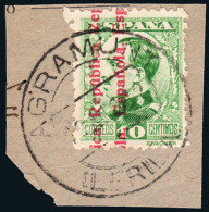 Lérida - Edi O 595 - Fragmento Mat "Agramunt" - Used Stamps