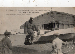 SEMAINE D'AVIATION BORDEAUX BEAU-DESERT MERIGNAC  M. VERLIAC ET SON ANTOINETTE - Autres & Non Classés