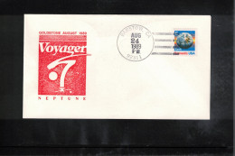USA 1989 Space / Weltraum Goldstone Tracing Of Spacecraft VOYAGER  On The Mission To Neptune Interesting Cover FDC - United States