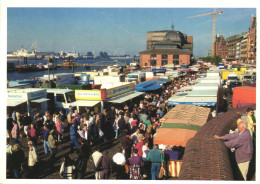 HAMBURG, ST. PAULI FISH MARKET, ARCHITECTURE, CARS, SHIPS, PORT, CRANE, GERMANY, POSTCARD - Other & Unclassified