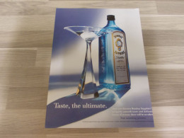 Reclame Advertentie Uit Oud Tijdschrift 2000 - The Bombay Sapphire Martini - Glass Created By Dakota Jackson - Publicités