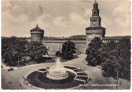 CARTOLINA MILANO CASTELLO SFORZESCO CON ANNULLO TARGHETTA FIERA DI MILANO - Milano (Milan)