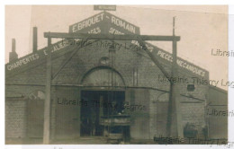 Carte Photo LOBBES Ateliers Briquet - Romain  Construction Métallique Médanique Usine Fabrique - Lobbes