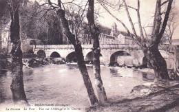 24 - BRANTOME -  La Dronne - Le Pont - Vue Sur L'abbaye Et Le Clocher - Brantome