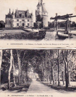 37 - CHENONCEAUX - Le Chateau - Facade Et Grande Allée - LOT 2 CARTES - Chenonceaux