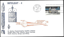 US Space Cover 1971. Satellite "Intelsat 4 F-3" Launch - United States