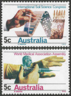 Australia. 1968 Int. Soil Science Congress And World Medical Association Assembly. MH Complete Set. SG 426-7 - Ongebruikt