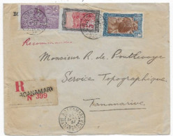 MADAGASCAR Dispersion D'une Collection D'oblitération Lettre Recommandée  Timbres Càd BOANAMARY 1937 Bon Bureau - Covers & Documents