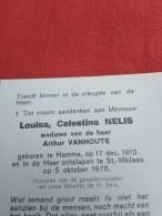 Doodsprentje Louisa Celestina Nelis / Hamme 17/12/1913 Sint Niklaas 5/10/1976 ( Arthur Vanhoute ) - Religion &  Esoterik