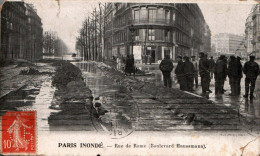 PARIS Rue De ROME - Überschwemmung 1910