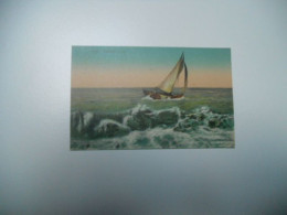 THEME DIVERS CARTE ANCIENNE  COULEUR SANS ECRITURE – VAGUE // BATEAU –VOILIER  LEVY NEUDEIN N° 4044 /TBE - Visvangst