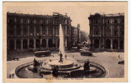 ROMA - PIAZZA ESEDRA - VIA NAZIONALE - 1931 - TRAM - Vedi Retro - Formato Piccolo - Piazze