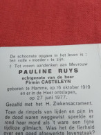 Doodsprentje Pauline Ruys / Hamme 16/10/1919 - 27/6/1977 ( Firmin Casteleyn ) - Religion &  Esoterik