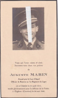 Auguste Marin :  Chatelet 1911 - Oyghem Kortrijk 1940  Tomé Pour La Defence De La Patrie ( Oorlog 40-45 ) - Images Religieuses