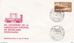 Spain Espagne XIX Congresso De La Asociacion Europa De Modelismo Ferroviario 11-09-1972 - Trains