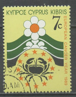 Chypre - Zypern - Cyprus 1989 Y&T N°726 - Michel N°728 (o) - 7c Lutte Contre Le Cancer - Usati
